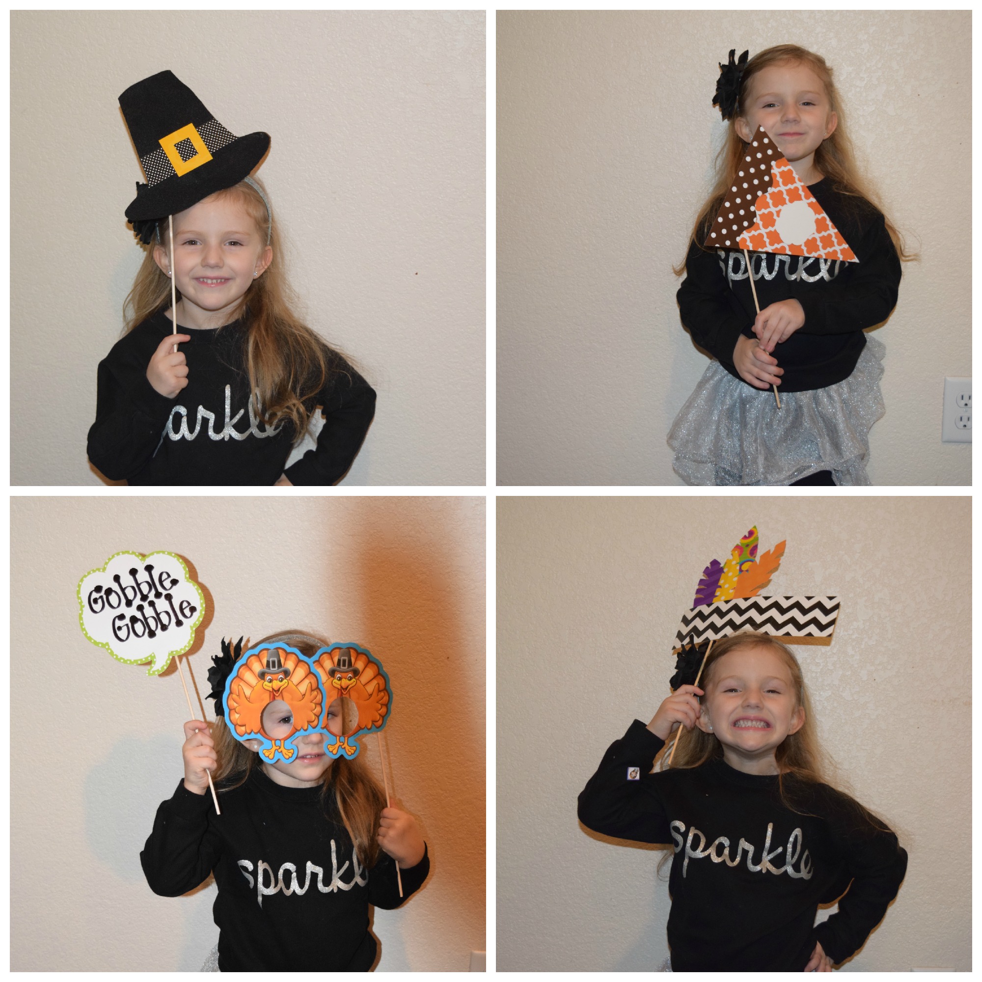 thanksgiving photo booth props for the classroom & free template